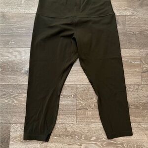 Lululemon Align Crop 23" Dark Olive Sz 14